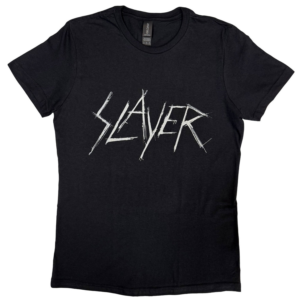 Slayer Ladies T-Shirt: Scratchy Logo (Black)