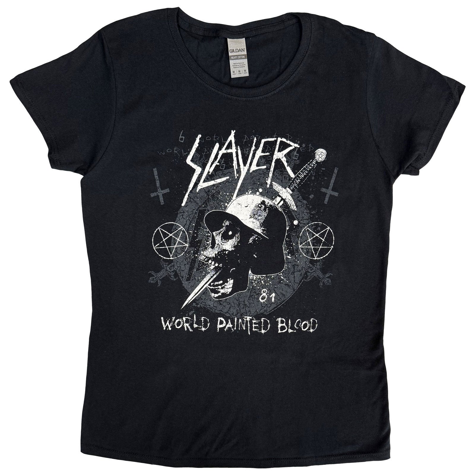 Slayer Ladies T-Shirt: Dagger Skull (Black)