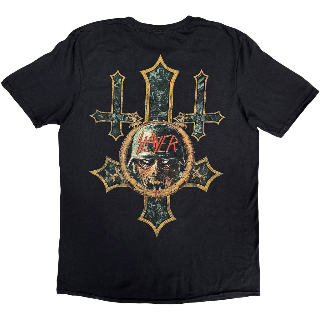 Slayer Unisex T-Shirt: Hard Cover Comic Book (Black) (Back Print)