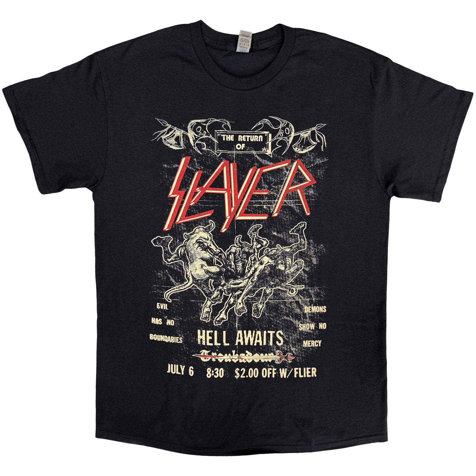 Slayer Unisex T-Shirt: Vintage Flyer (Black)