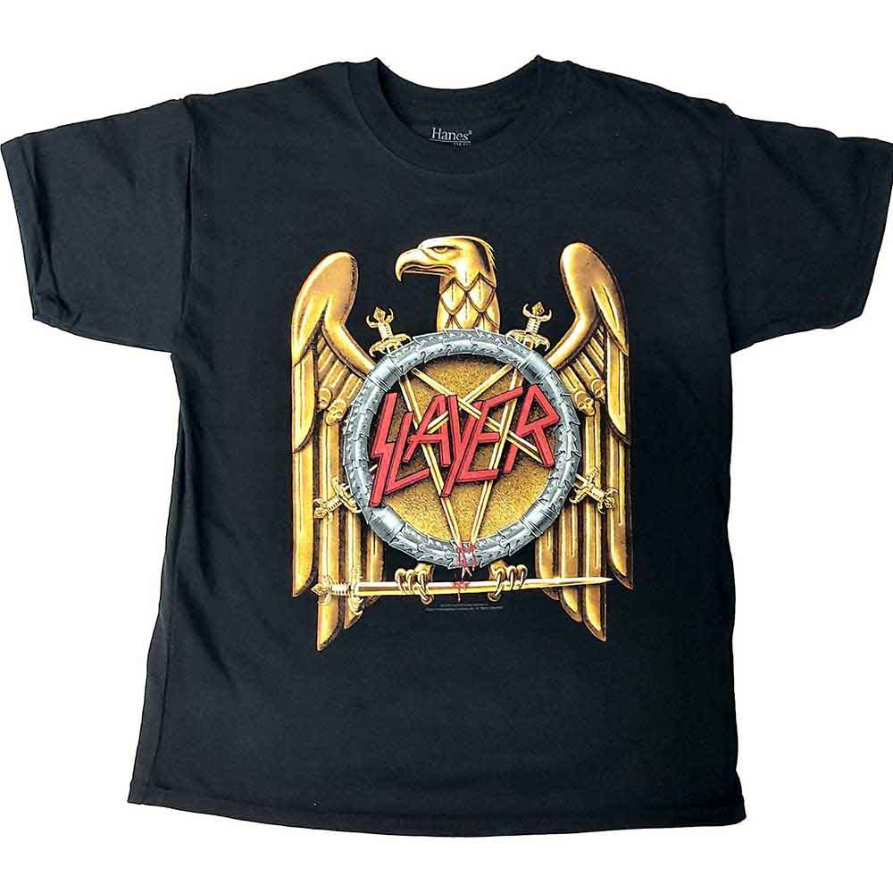 Slayer Kids T-Shirt: Gold Eagle (Black)