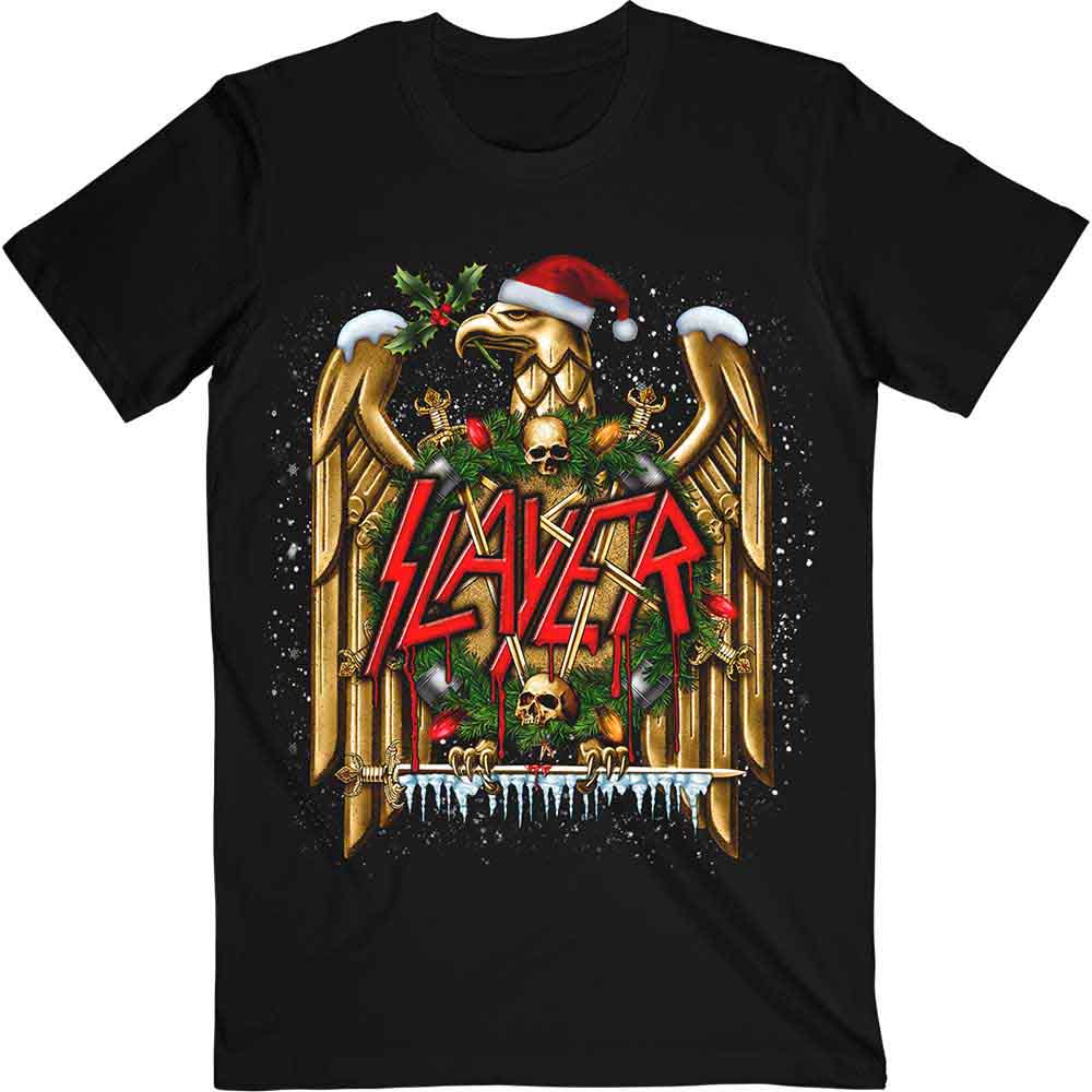 Slayer Unisex T-Shirt: Holiday Eagle (Black)
