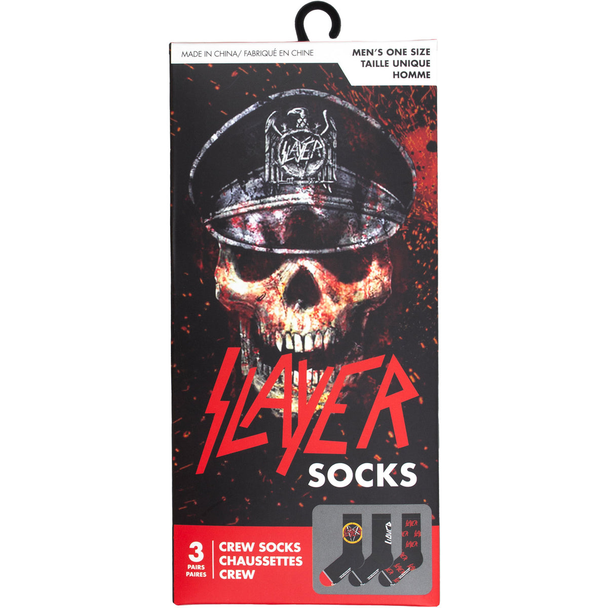 Slayer Unisex Sock Gift Box: Logos (Black)  (UK Size 6.5 - 11)