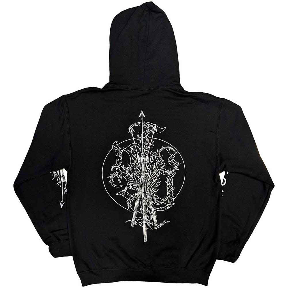 Sleep Token Unisex Pullover Hoodie: Trinity (Black) (Back Print & Sleeve Print)