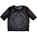 Sleep Token Ladies Mesh Crop Top: Tomb (Black)