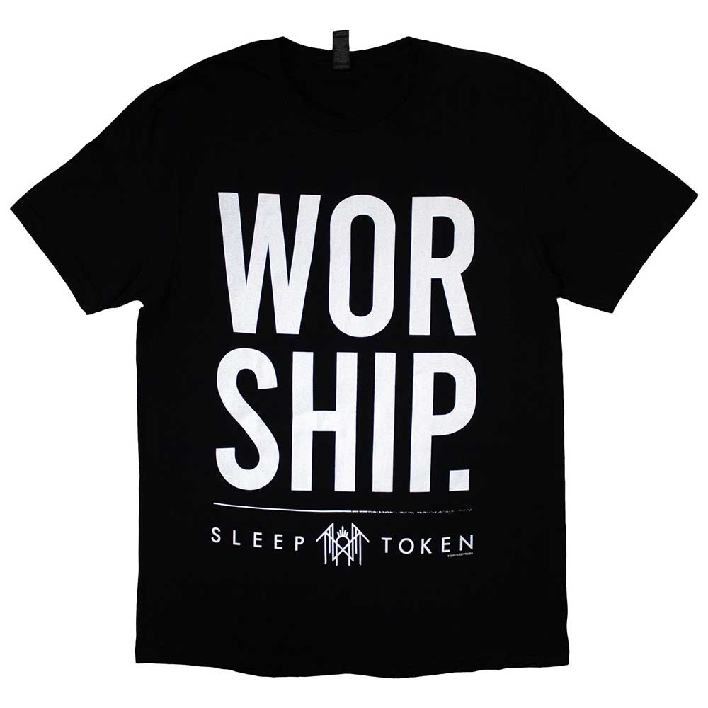Sleep Token Unisex T-Shirt: Worship (Black) (Back Print)