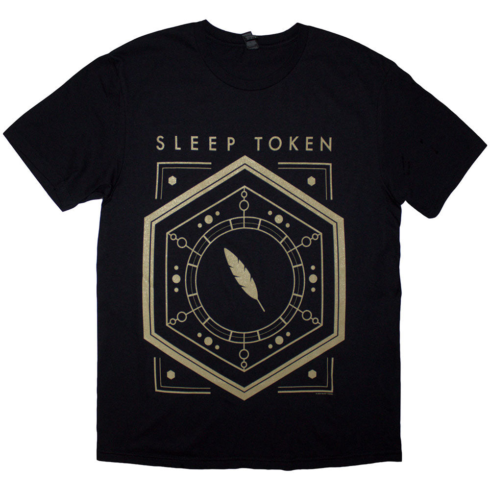 Sleep Token Unisex T-Shirt: Emergence Feathered Host (Black) (Back Print)