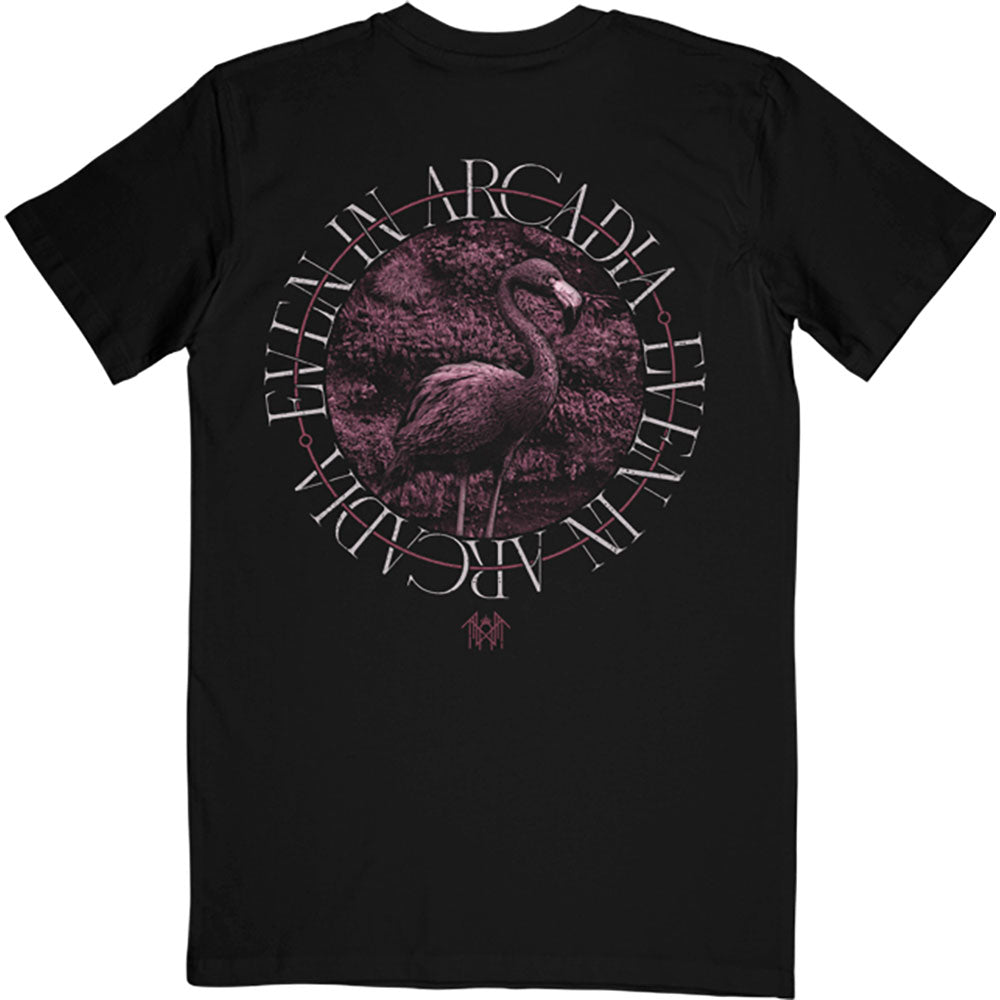 Sleep Token Unisex T-Shirt: Flamingo Circle (Black) (Back Print)