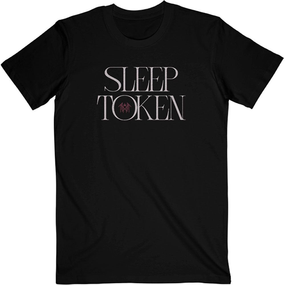 Sleep Token Unisex T-Shirt: Flamingo Circle (Black) (Back Print)