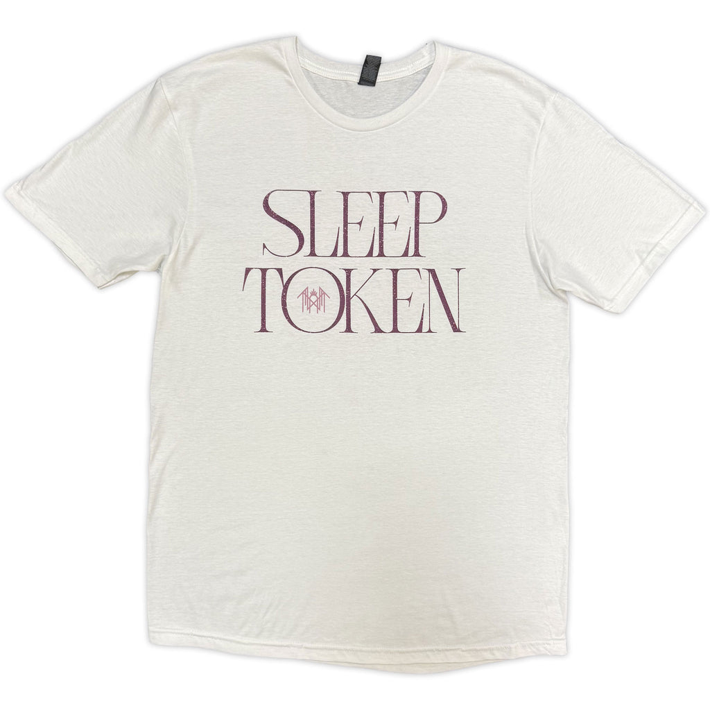 Sleep Token Unisex T-Shirt: Flamingo Circle (White) (Back Print)