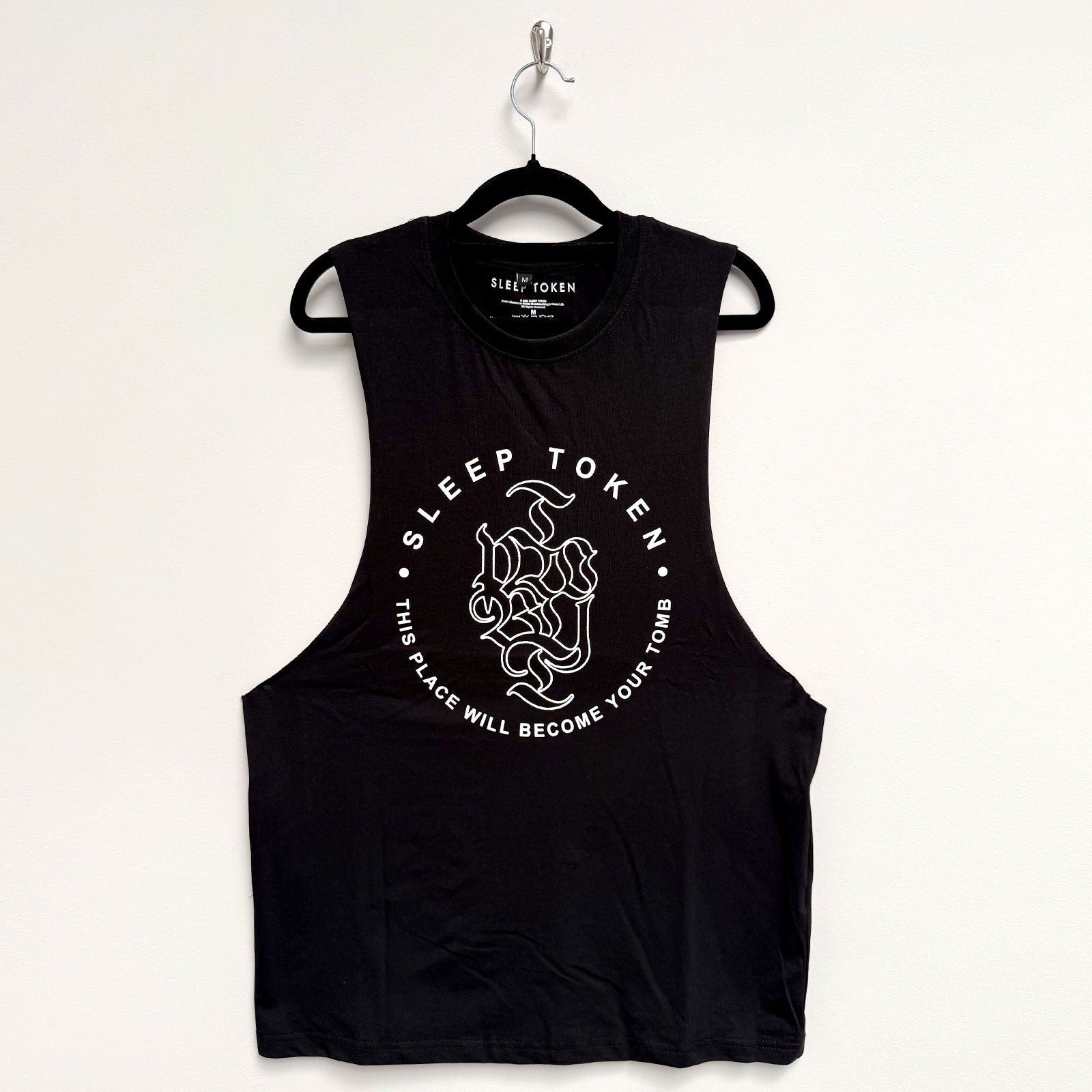 Sleep Token Unisex Vest T-Shirt: Tomb Text Ring (Black)