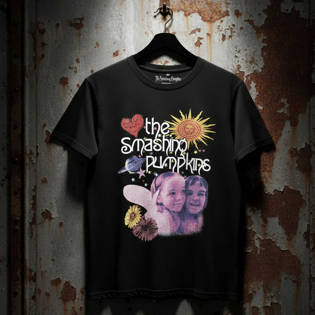 The Smashing Pumpkins Unisex Premium Carbon T-Shirt: Celestial Collage (Black)