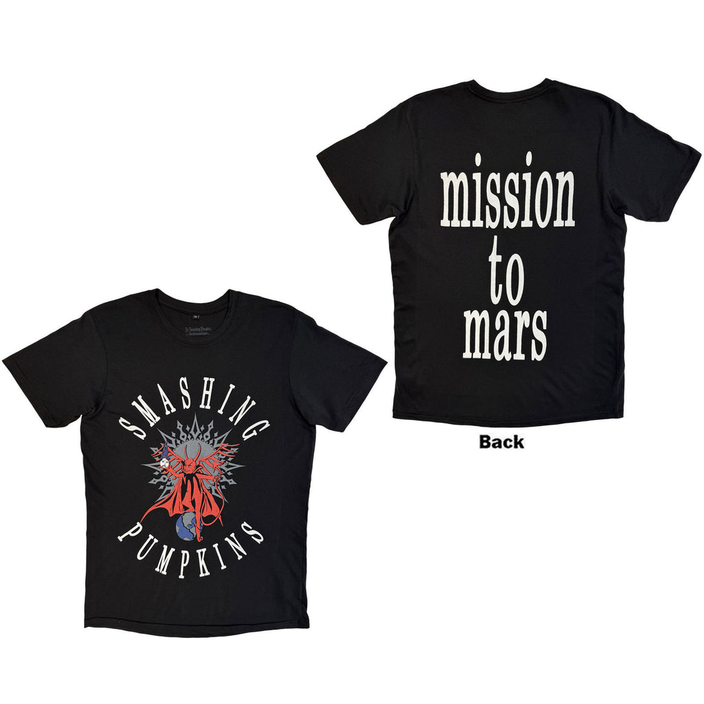 The Smashing Pumpkins Unisex Premium Carbon T-Shirt: Mission To Mars (Black) (Back Print)