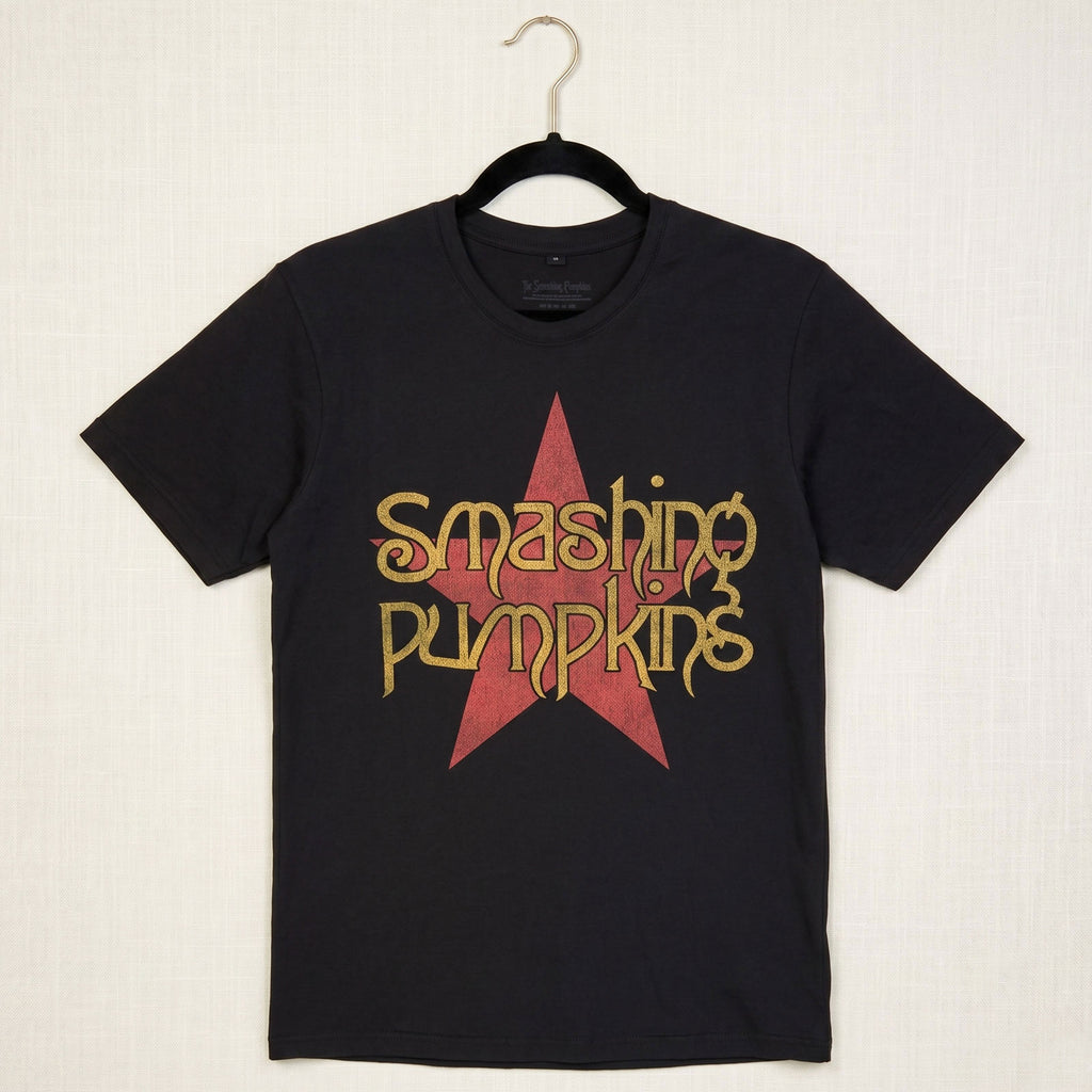 The Smashing Pumpkins Unisex Premium Carbon T-Shirt: Rock Invasion (Black) (Back Print)