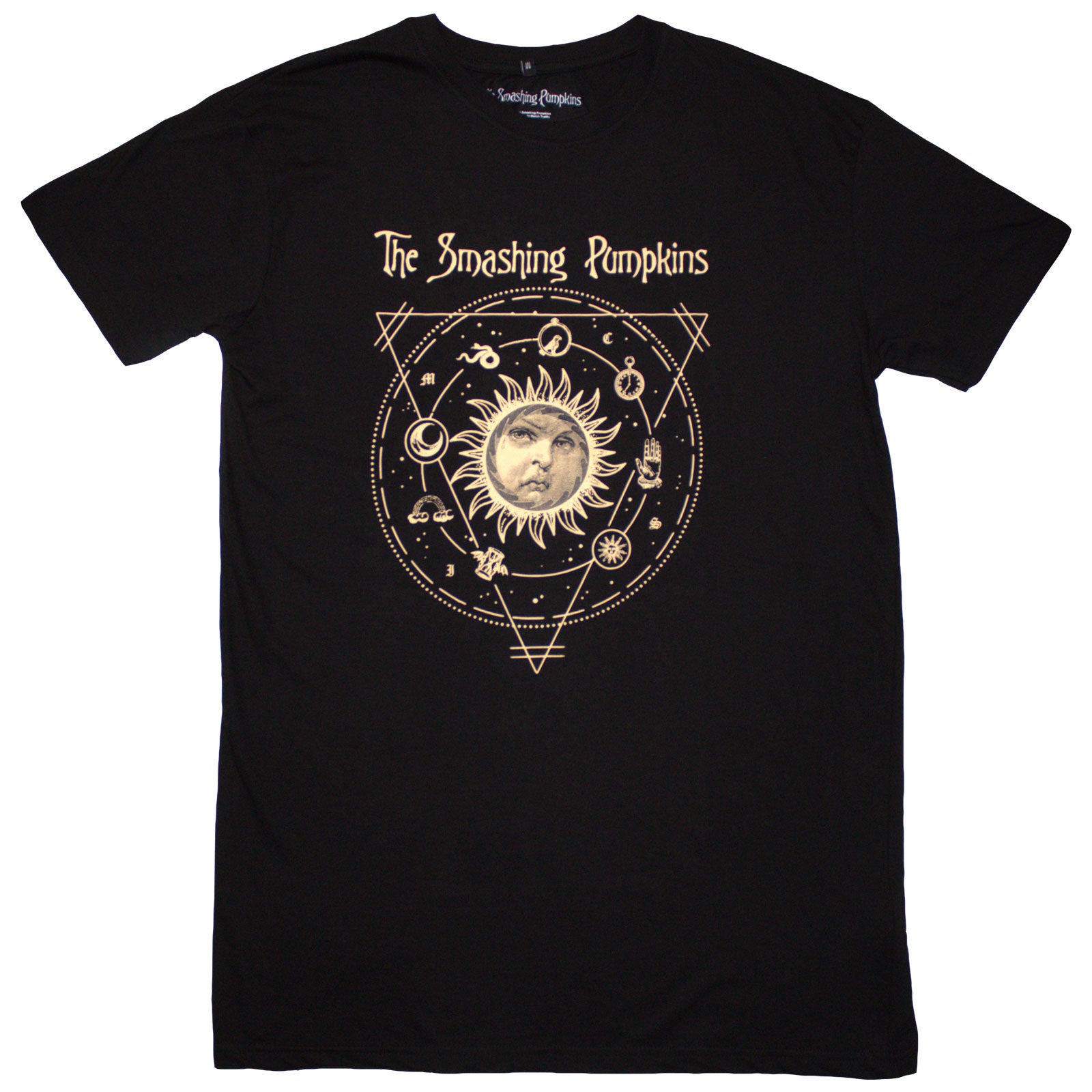The Smashing Pumpkins Ladies T-Shirt Dress: Celestial Sun (Black)