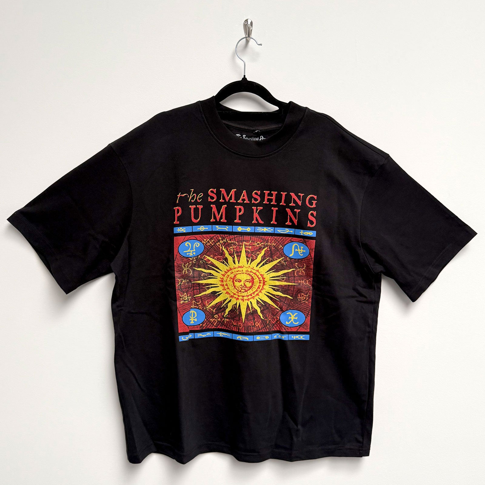 The Smashing Pumpkins Unisex Oversized Boxy T-Shirt: Sun Box (Black)