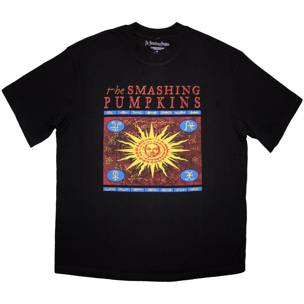 The Smashing Pumpkins Unisex Oversized Boxy T-Shirt: Sun Box (Black)