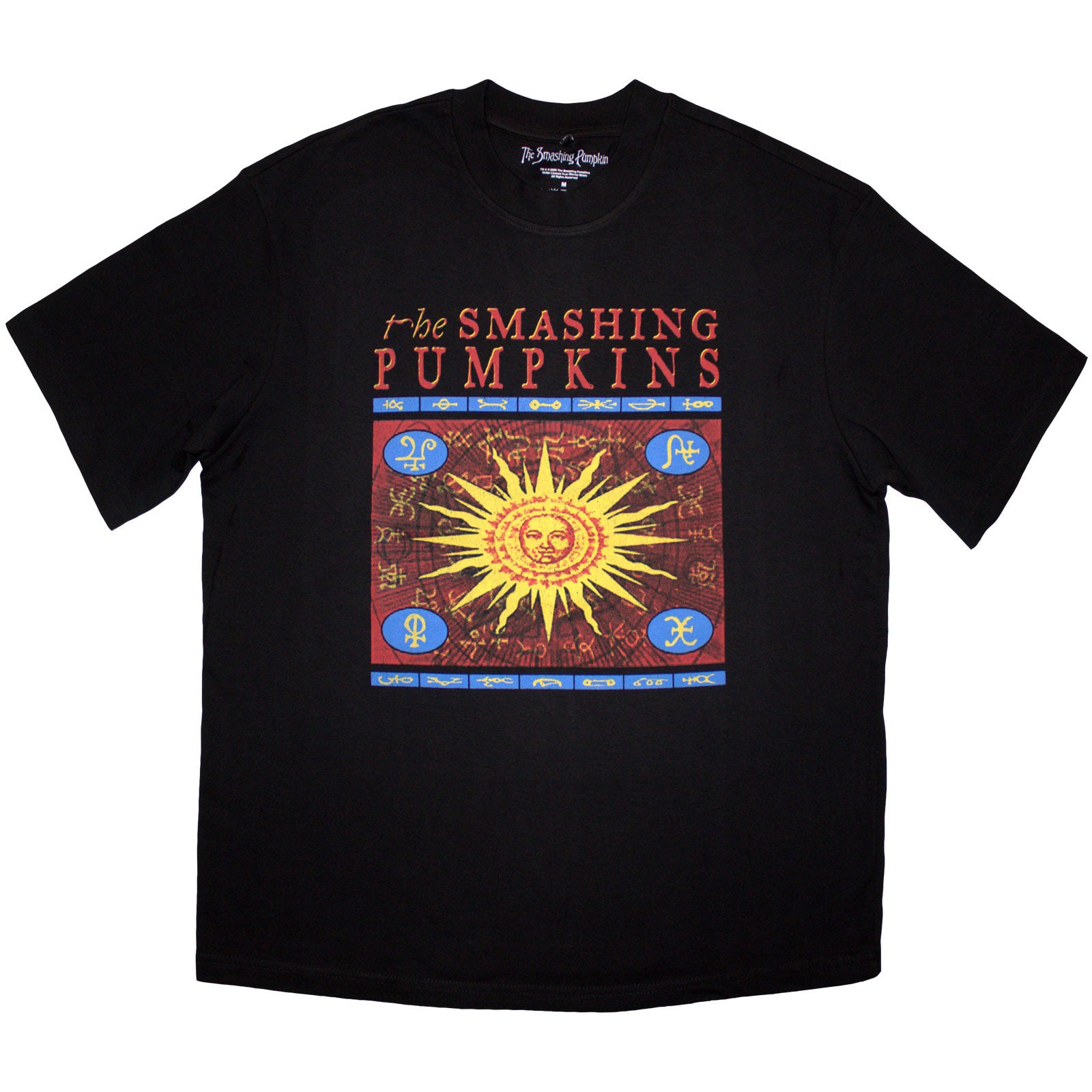 The Smashing Pumpkins Unisex Oversized Boxy T-Shirt: Sun Box (Black)