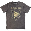 The Smashing Pumpkins Unisex Stone Wash T-Shirt: Celestial Sun (Charcoal Grey)