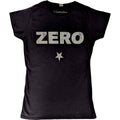 The Smashing Pumpkins Ladies T-Shirt: Zero (Sleeve Print & Embellished) (Black)