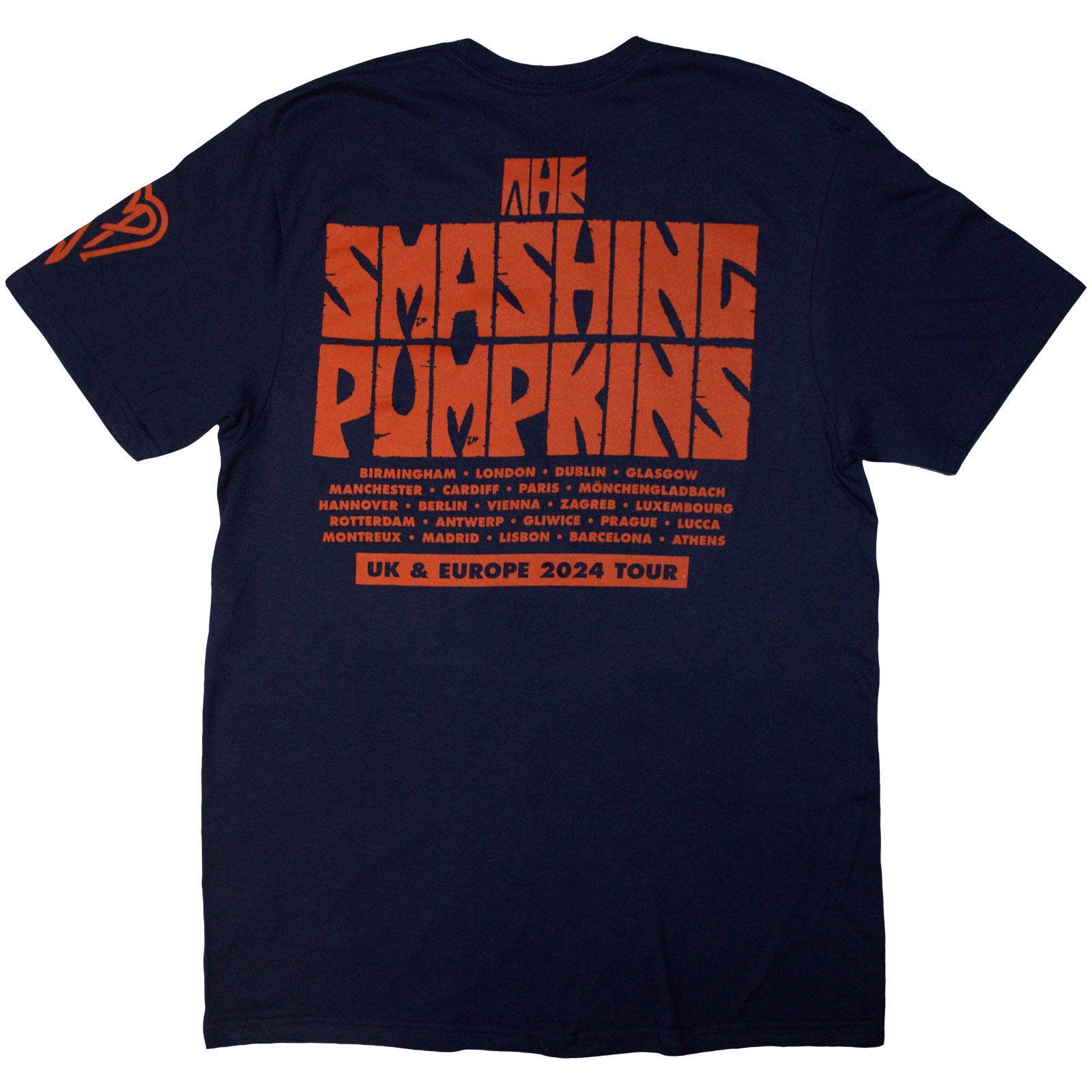 The Smashing Pumpkins Unisex T-Shirt: World Is A Vampire (Navy Blue) (Back Print)