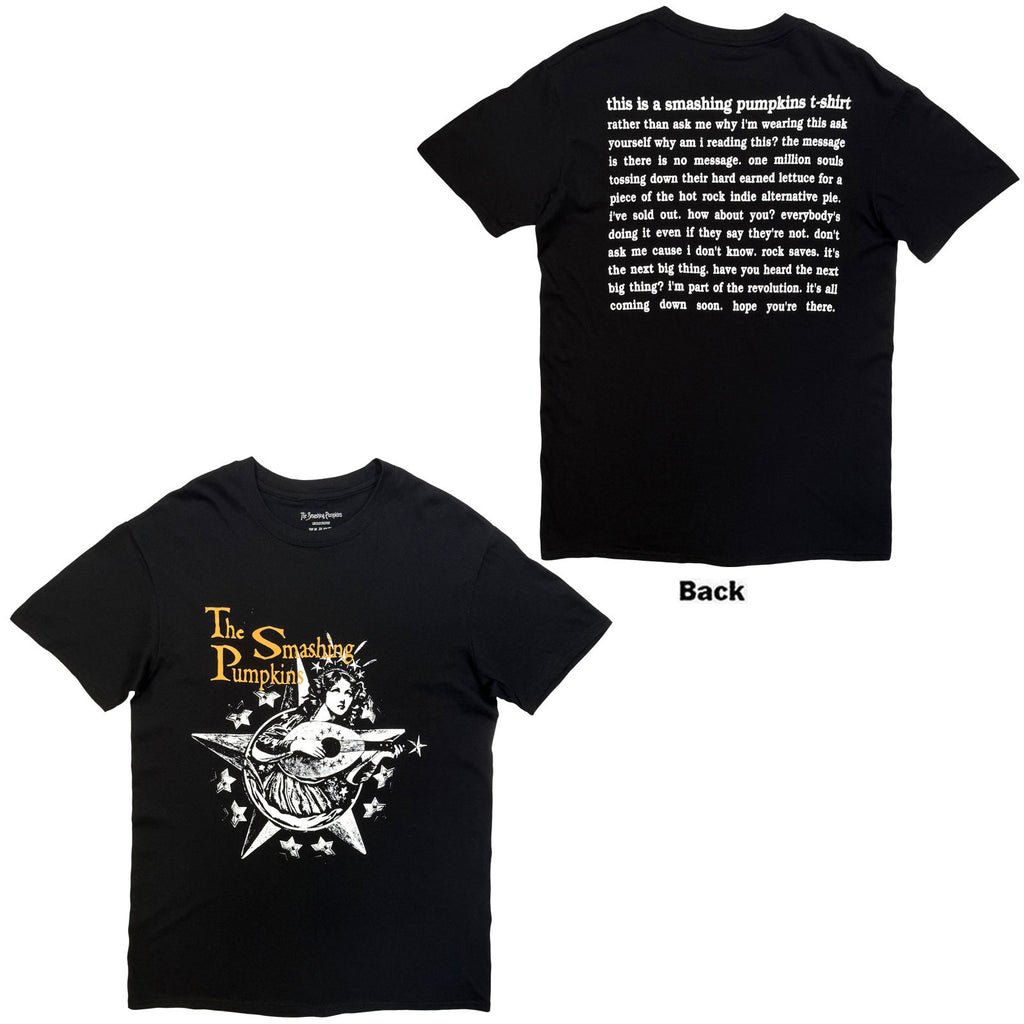 The Smashing Pumpkins Unisex T-Shirt: Star Girl (Black) (Back Print)