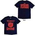 The Smashing Pumpkins Unisex T-Shirt: Red Face Vampire (Navy Blue) (Back Print)