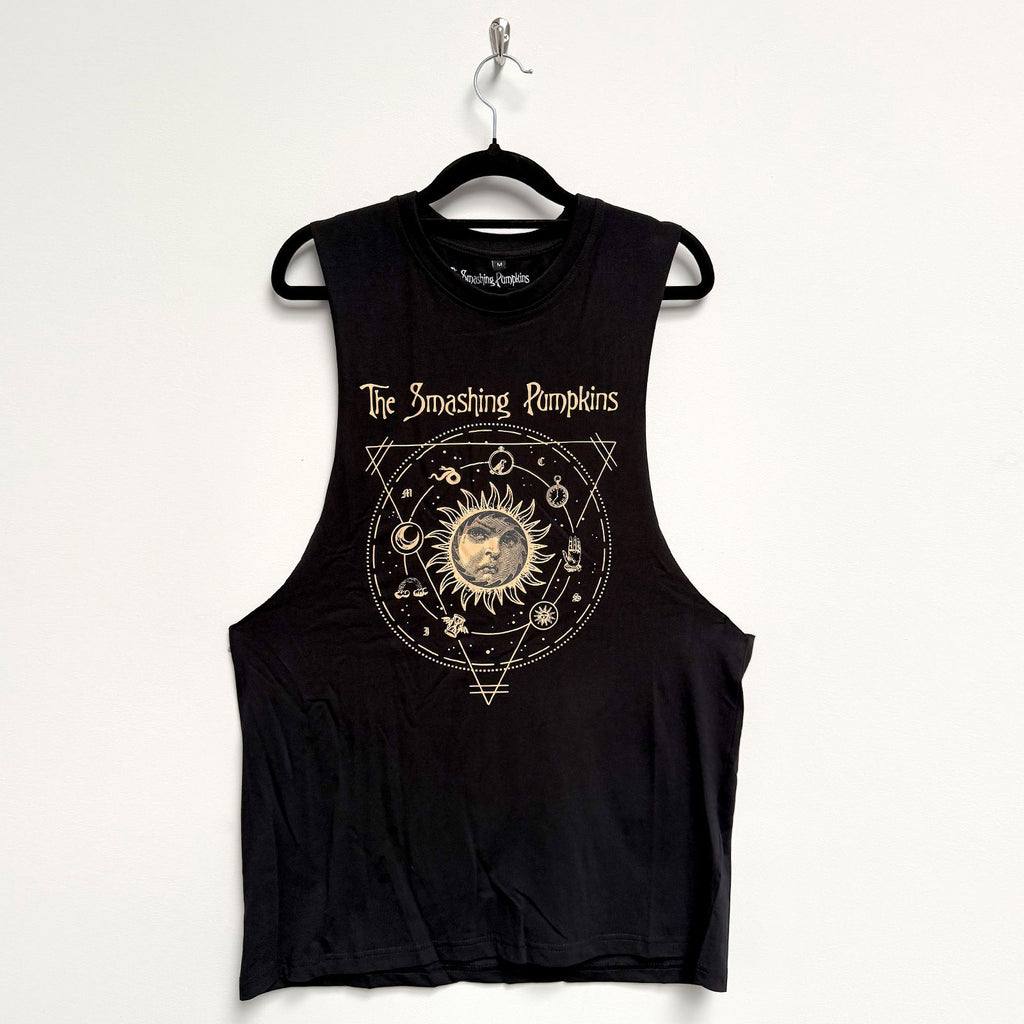 The Smashing Pumpkins Unisex Vest T-Shirt: Celestial Sun (Black)