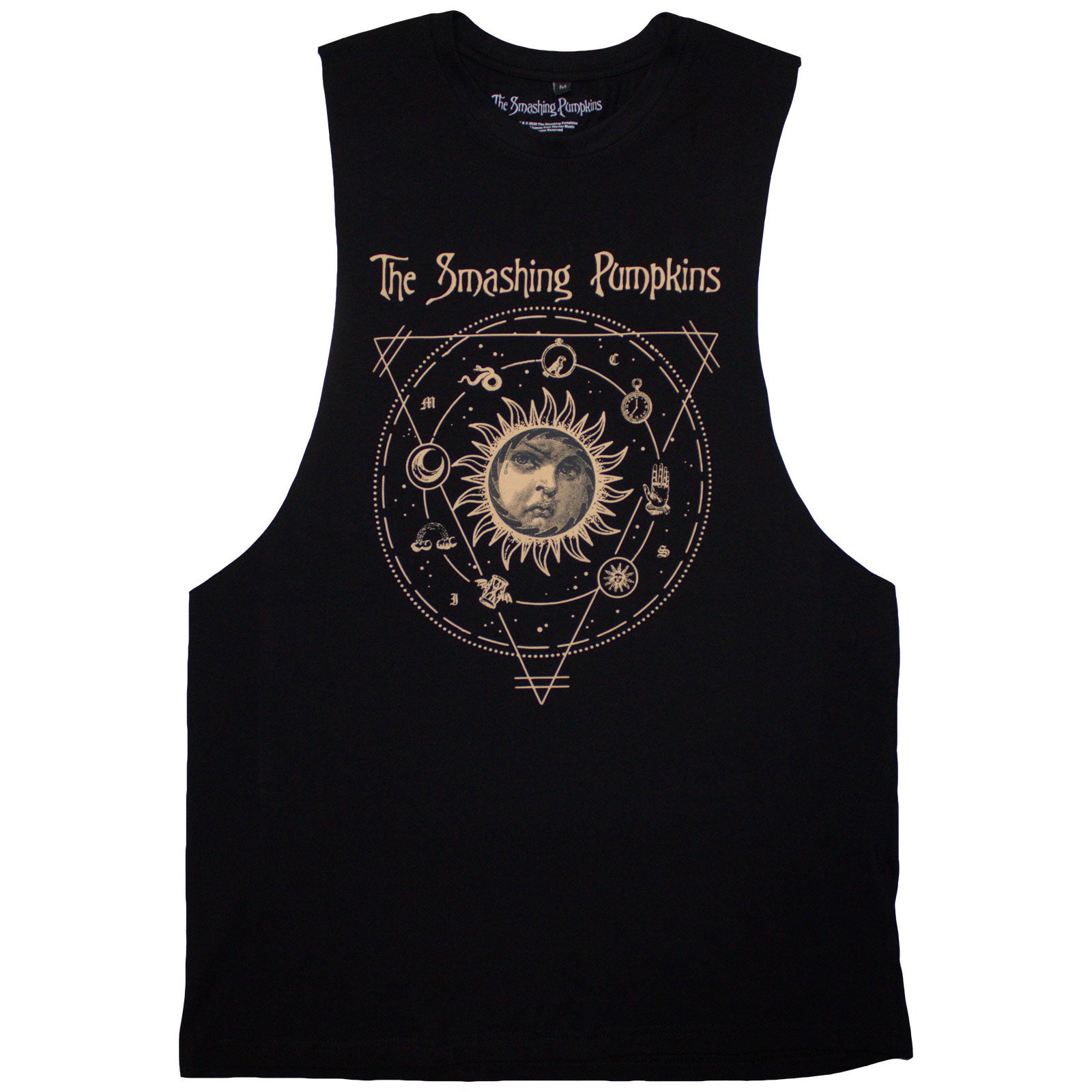 The Smashing Pumpkins Unisex Vest T-Shirt: Celestial Sun (Black)