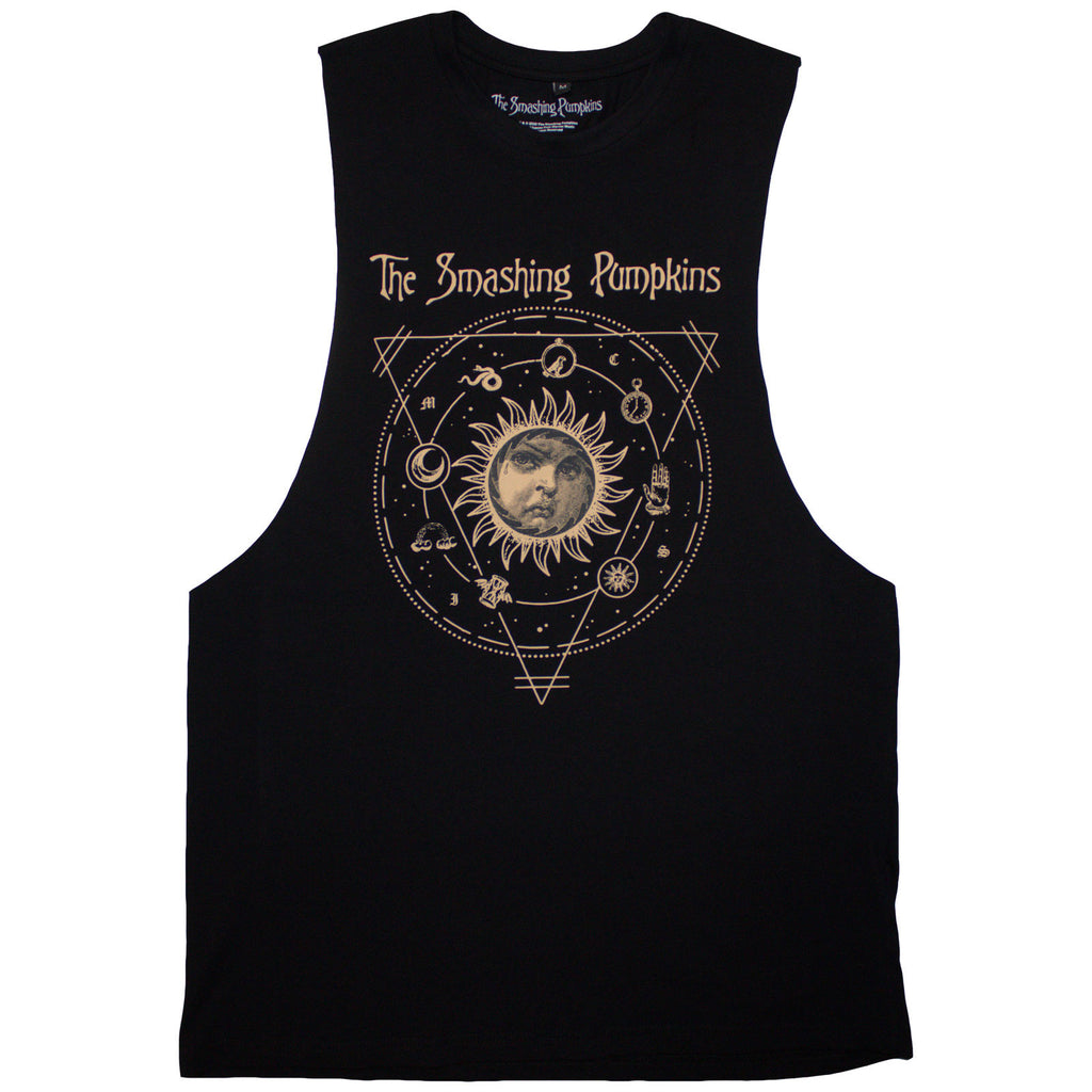 The Smashing Pumpkins Unisex Vest T-Shirt: Celestial Sun (Black)