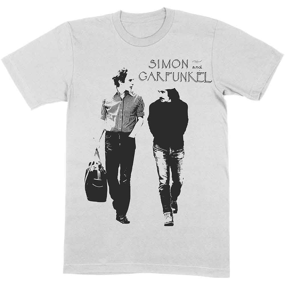 Simon & Garfunkel Unisex T-Shirt: Walking (Light Heather)