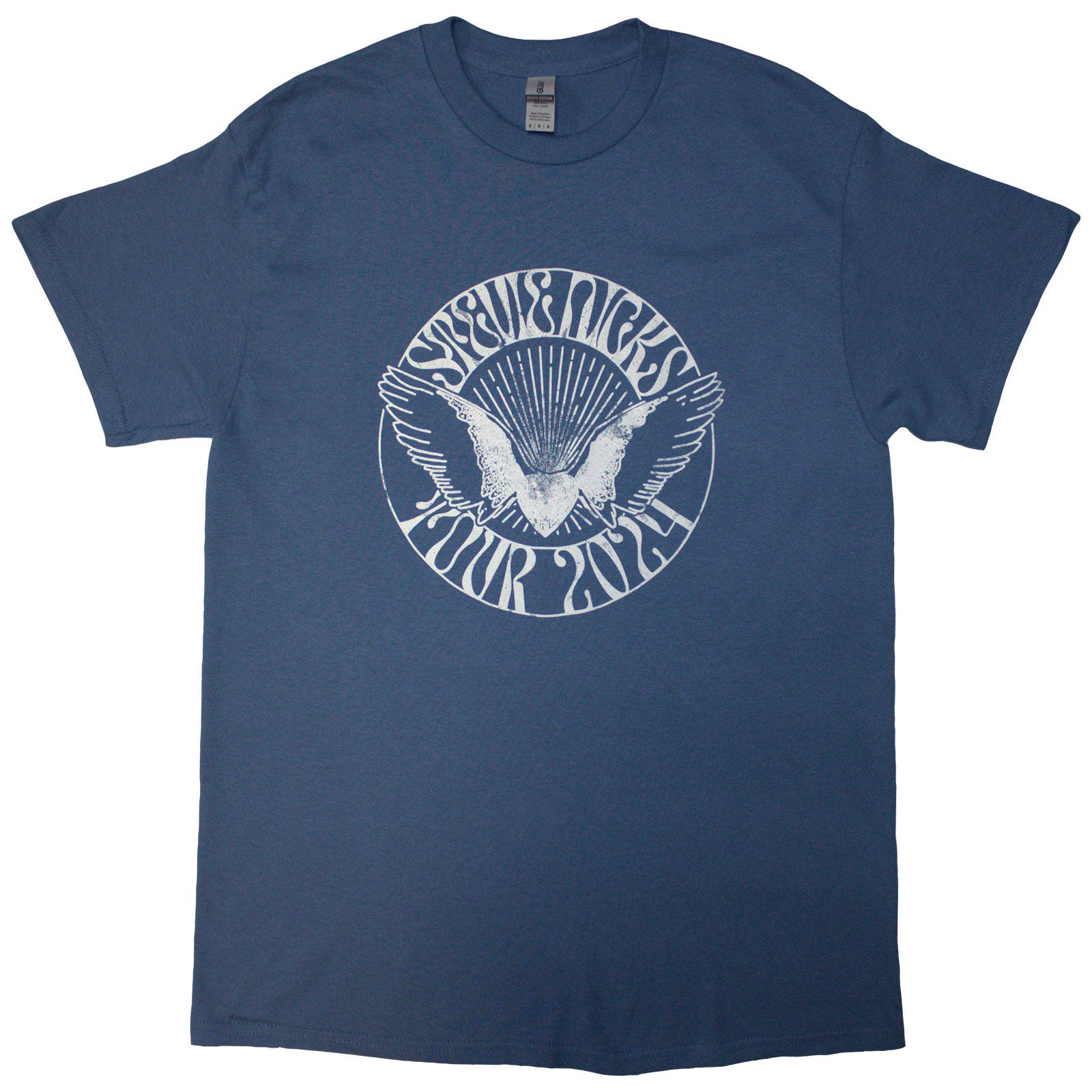 Stevie Nicks Unisex T-Shirt: Tour '24 Wings (Blue) (Back Print & Ex-Tour)
