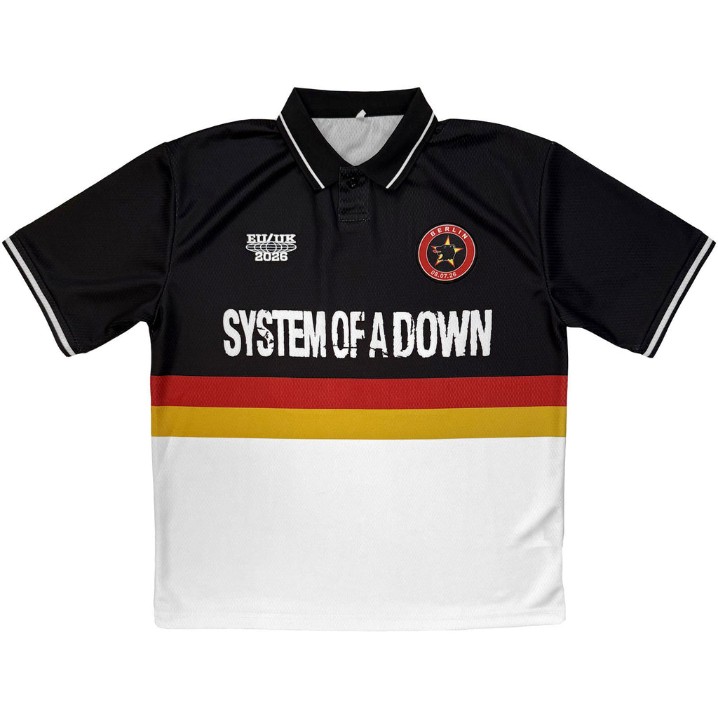 System Of A Down Unisex Sports Jersey: Berlin Event Tour '26 (Black) (Back Print & Ex-Tour)