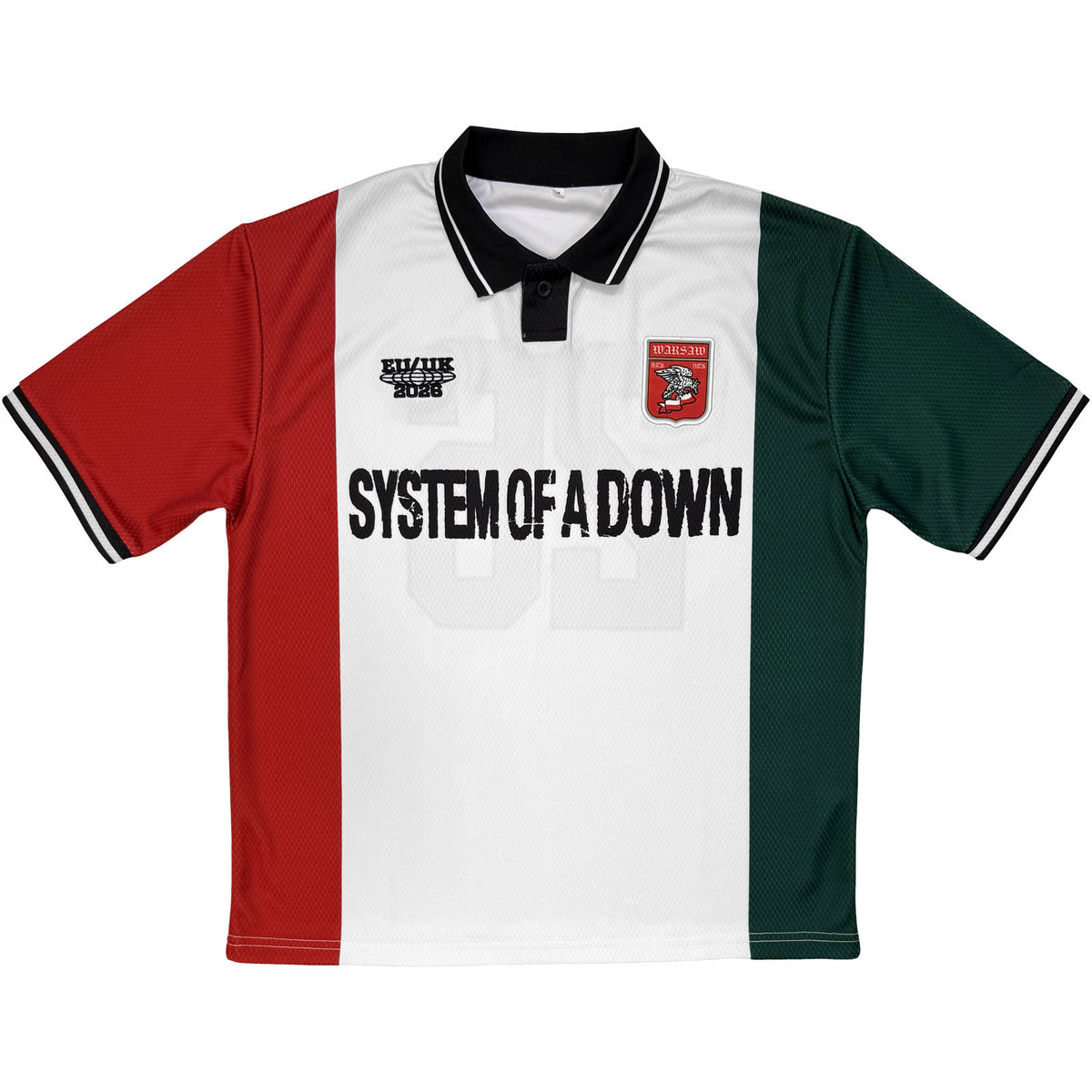 System Of A Down Unisex Sports Jersey: Warsaw Event Tour '26 (White) (Back Print & Ex-Tour)