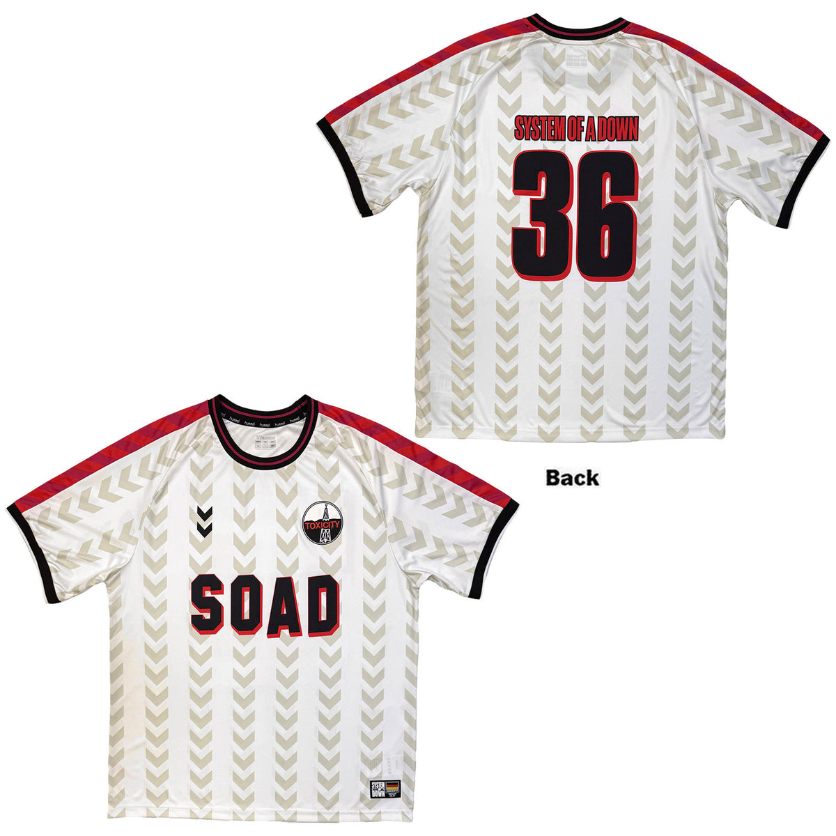 System Of A Down Unisex Sports Jersey: Hummel Berlin Tour '26 (White) (All Over Print & Ex-Tour)