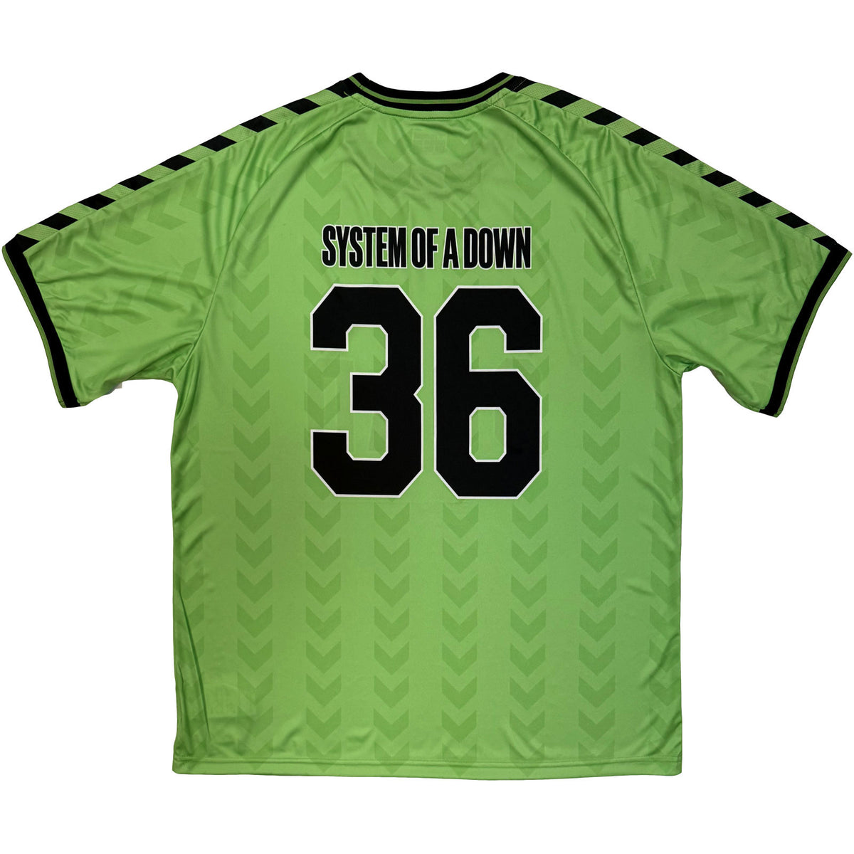 System Of A Down Unisex Sports Jersey: Hummel Dusseldorf Tour'26 (Green) (All Over Print & Ex-Tour)
