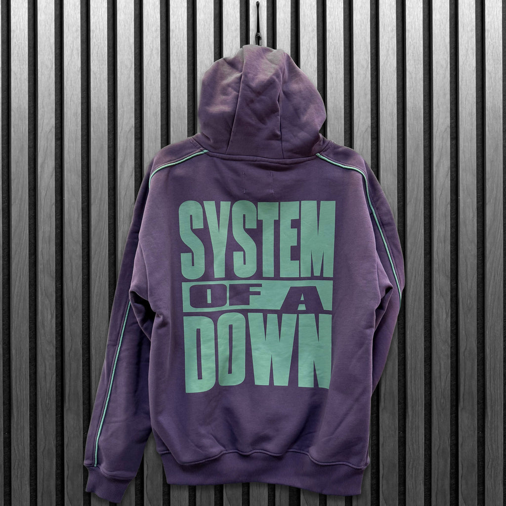 System Of A Down Unisex Pullover Hoodie: London Event Tour '26 (Purple) (Back Print & Ex-Tour)