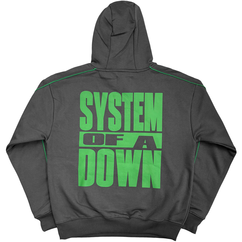 System Of A Down Unisex Pullover Hoodie: Warsaw Event Tour '26 (Grey) (Back Print & Ex-Tour)
