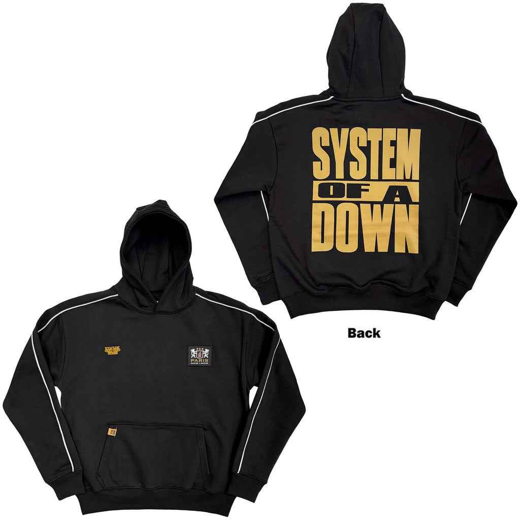 System Of A Down Unisex Pullover Hoodie: Paris Event Tour '26 (Black) (Back Print & Ex-Tour)