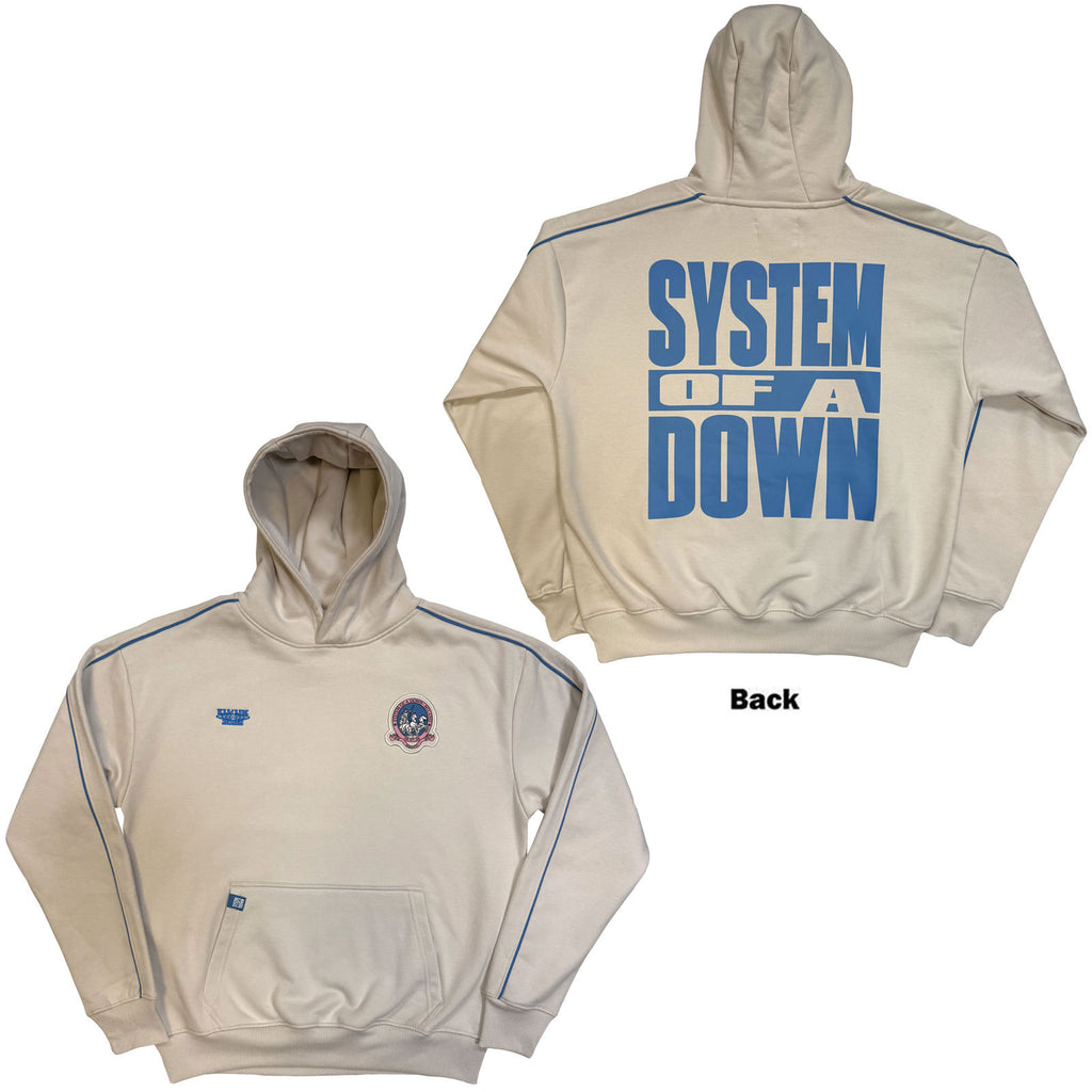 System Of A Down Unisex Pullover Hoodie: Milan Event Tour '26 (Natural) (Back Print & Ex-Tour)