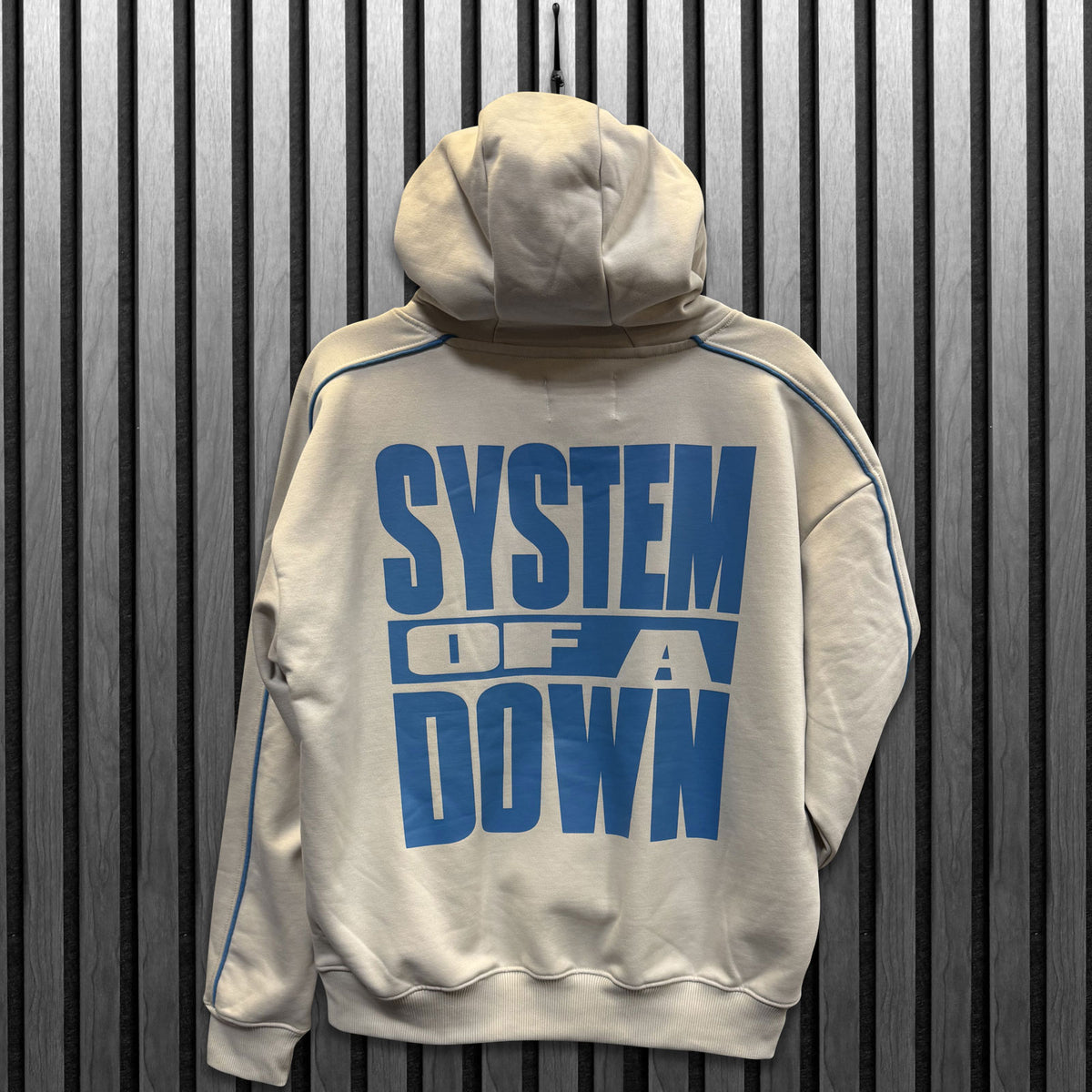 System Of A Down Unisex Pullover Hoodie: Milan Event Tour '26 (Natural) (Back Print & Ex-Tour)