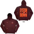 System Of A Down Unisex Pullover Hoodie: Dusseldorf Event Tour '26 (Maroon Red) (Back Print & Ex-Tour)