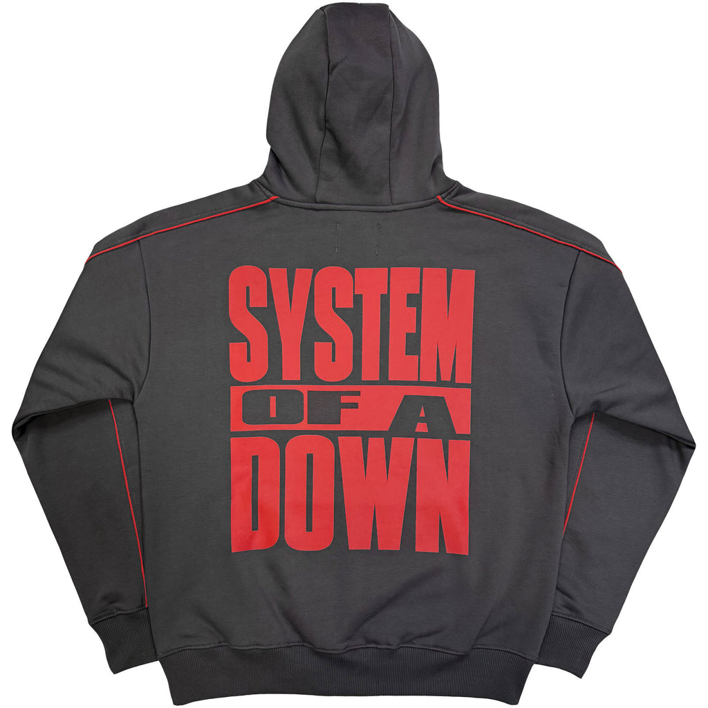 System Of A Down Unisex Pullover Hoodie: Berlin Event Tour '26 (Grey) (Back Print & Ex-Tour)