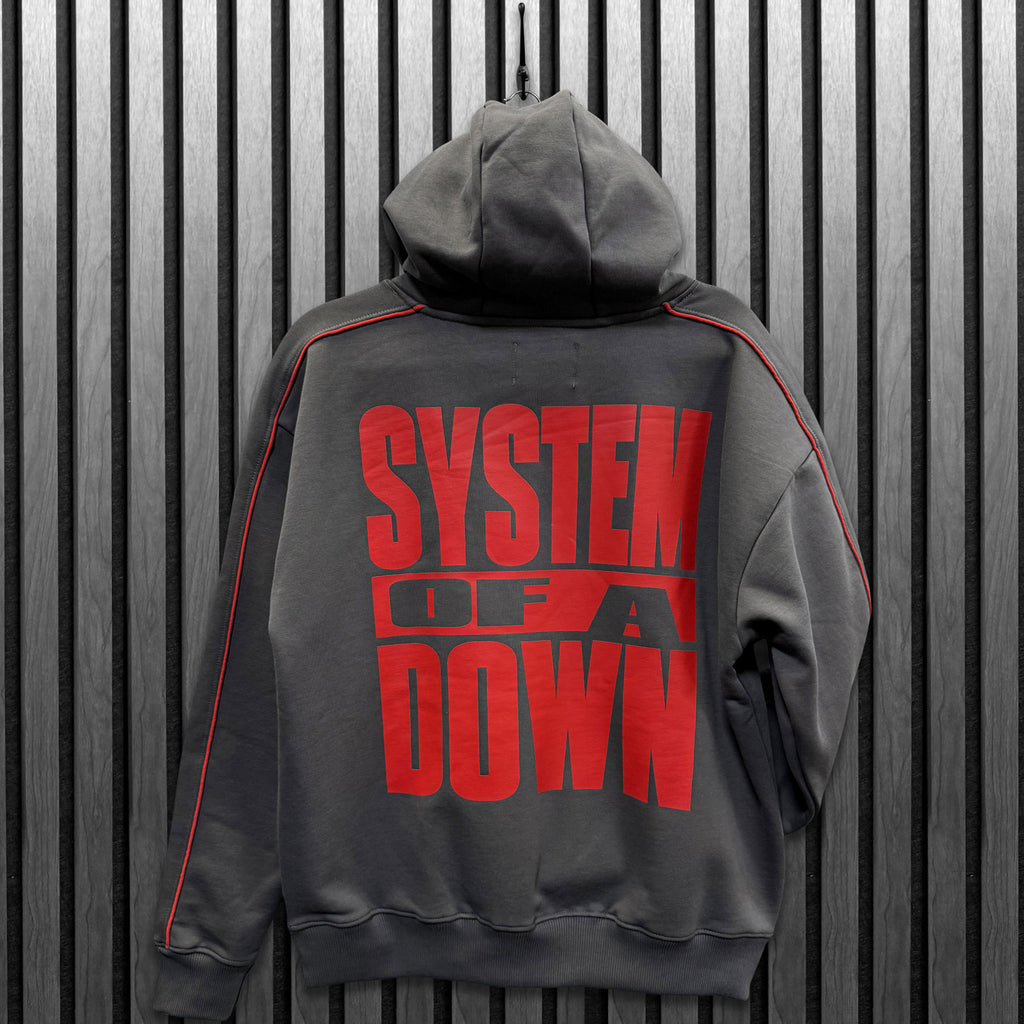 System Of A Down Unisex Pullover Hoodie: Berlin Event Tour '26 (Grey) (Back Print & Ex-Tour)
