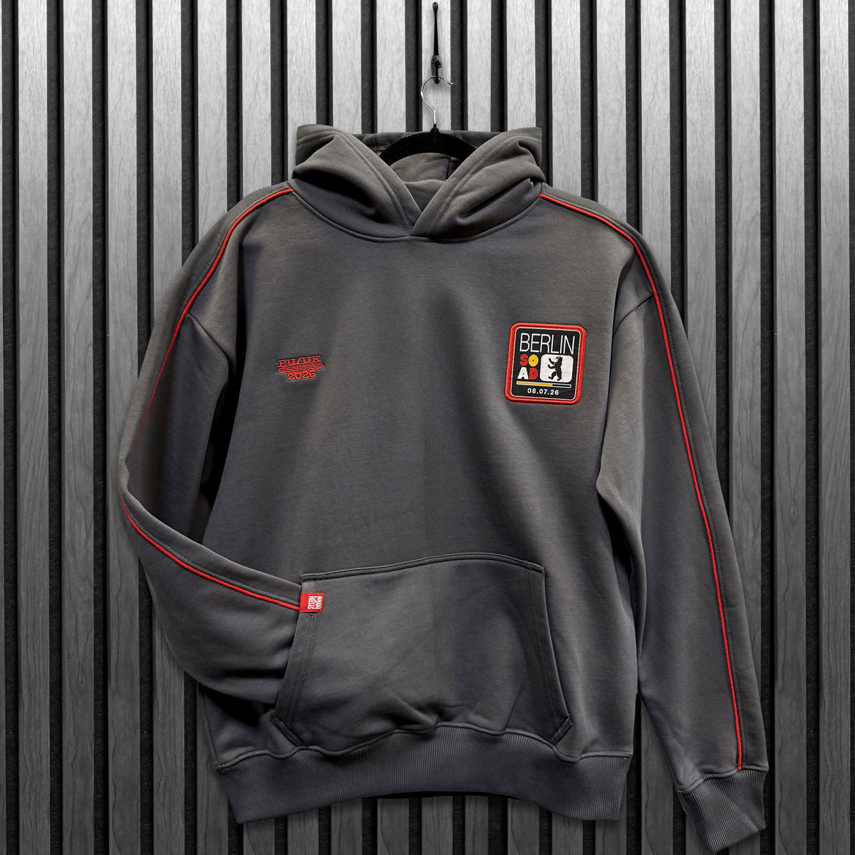 System Of A Down Unisex Pullover Hoodie: Berlin Event Tour '26 (Grey) (Back Print & Ex-Tour)