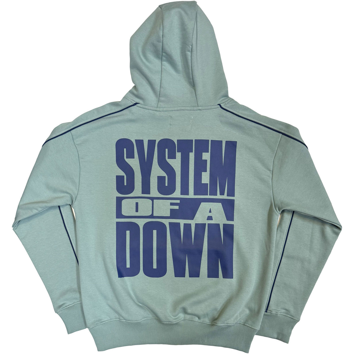 System Of A Down Unisex Pullover Hoodie: Stockholm Event Tour '26 (Light Blue) (Back Print & Ex-Tour)