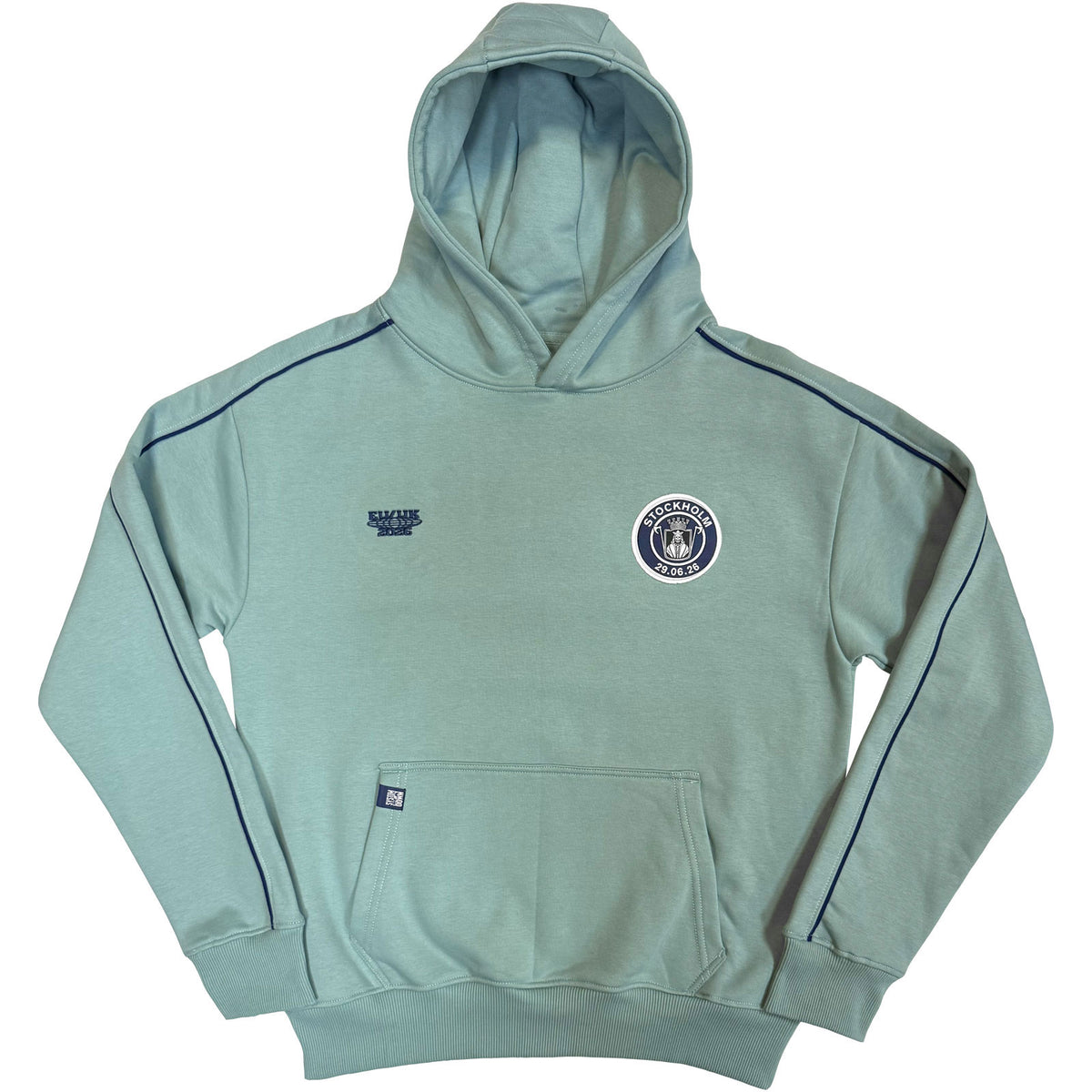 System Of A Down Unisex Pullover Hoodie: Stockholm Event Tour '26 (Light Blue) (Back Print & Ex-Tour)