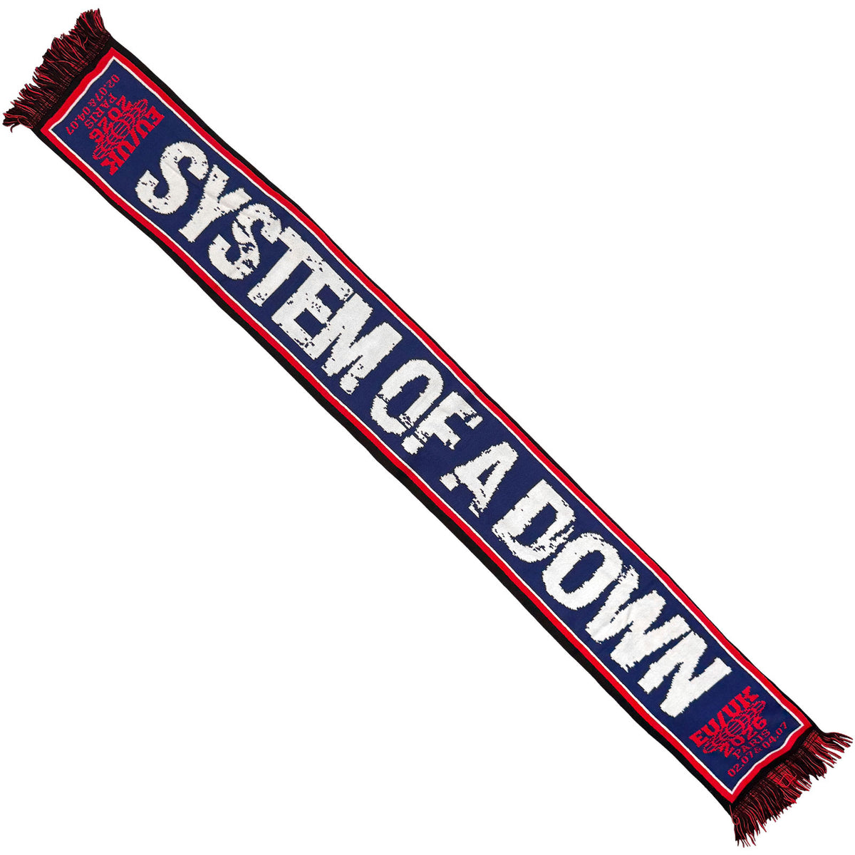 System Of A Down Unisex Scarf: Paris Event Tour '26 (Multicolour) (Ex-Tour)