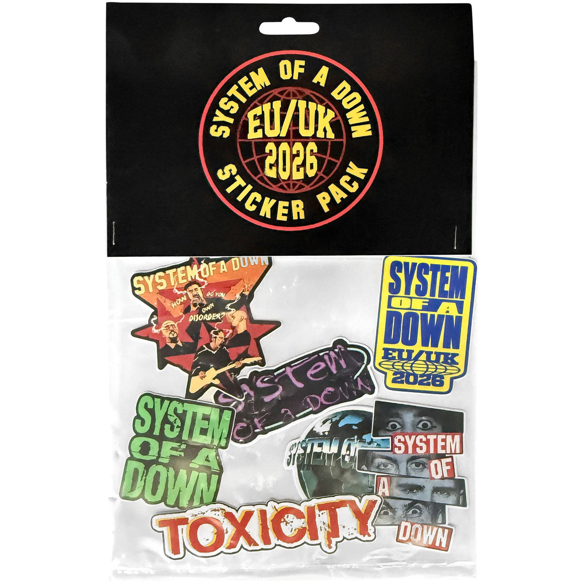 System Of A Down Sticker Set: Tour '26 (Ex-Tour)
