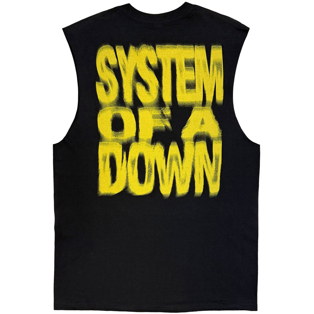 System Of A Down Unisex Tank T-Shirt: Shattered Eyes Tour '26 (Black) (Back Print & Ex-Tour)